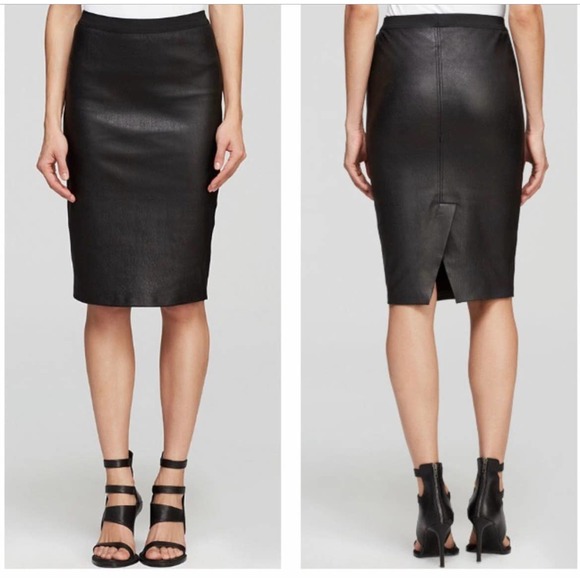 Helmut Lang plonge stretch leather skirt - Picture 1 of 5